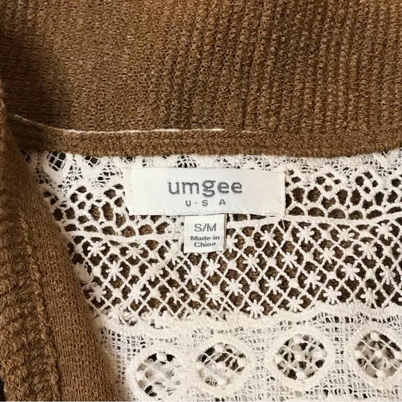 Umgee Open Cardigan Lace Sweater Hi Low Size Small / Medium - Picture 8 of 12